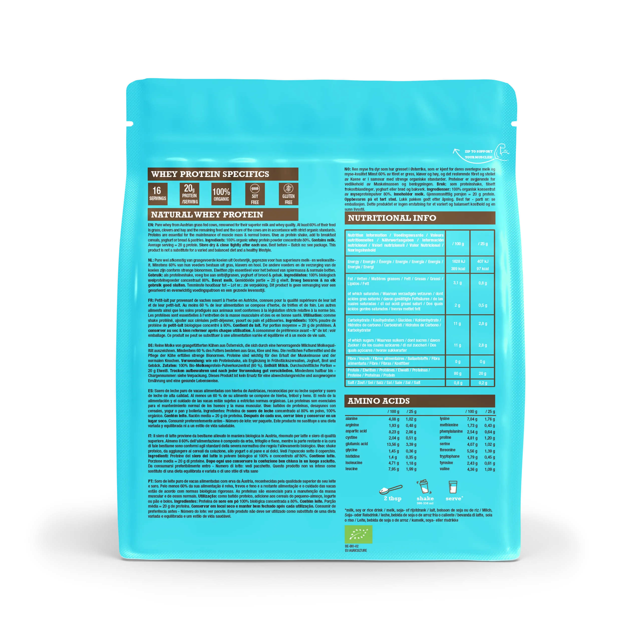 Purasana Whey Proteine Natuur Bio (400 gr)