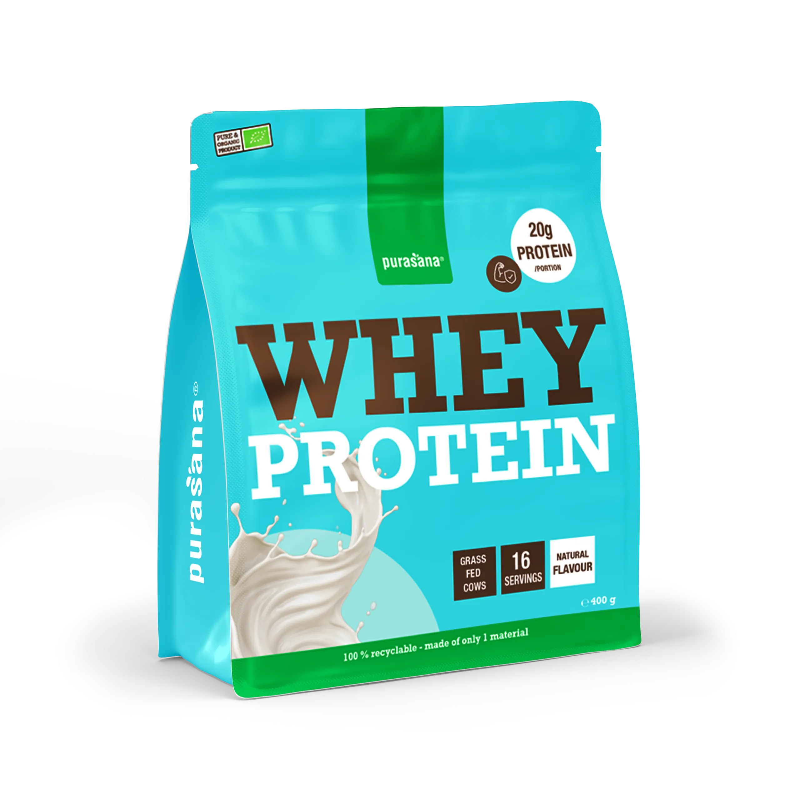 Purasana Whey Proteine Natuur Bio (400 gr) - image 2