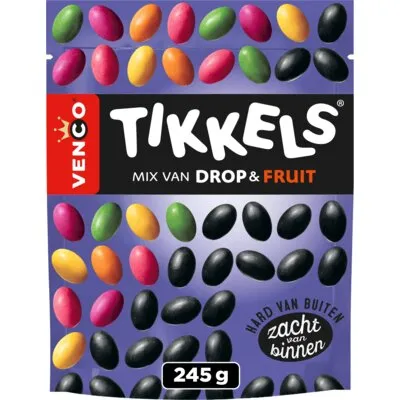 Venco Tikkels Drop & Fruit (245 gr)