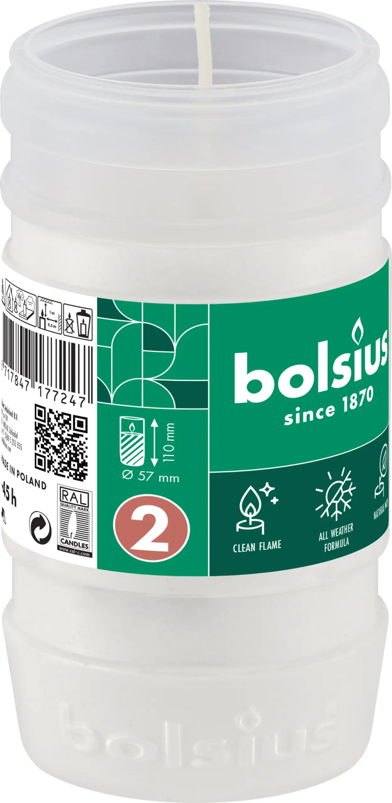 Bolsius Navulling Nr 2 (1 stuk)