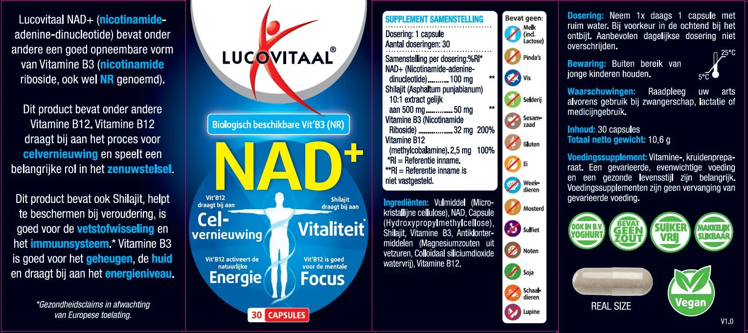 Lucovitaal Nad+ (30 capsules)