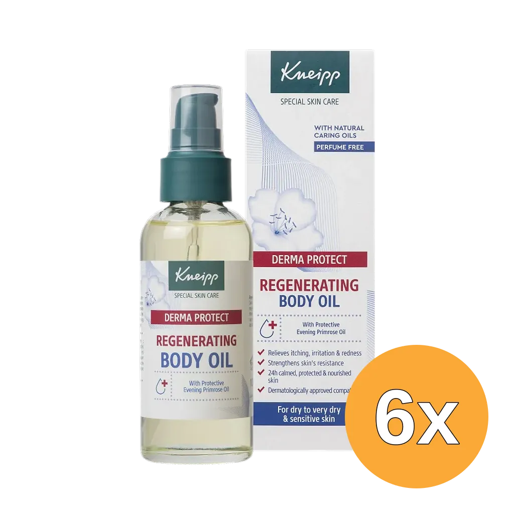 6x Kneipp Body Oil Derma Protect (Met Pompje) (6 x 100 ml)