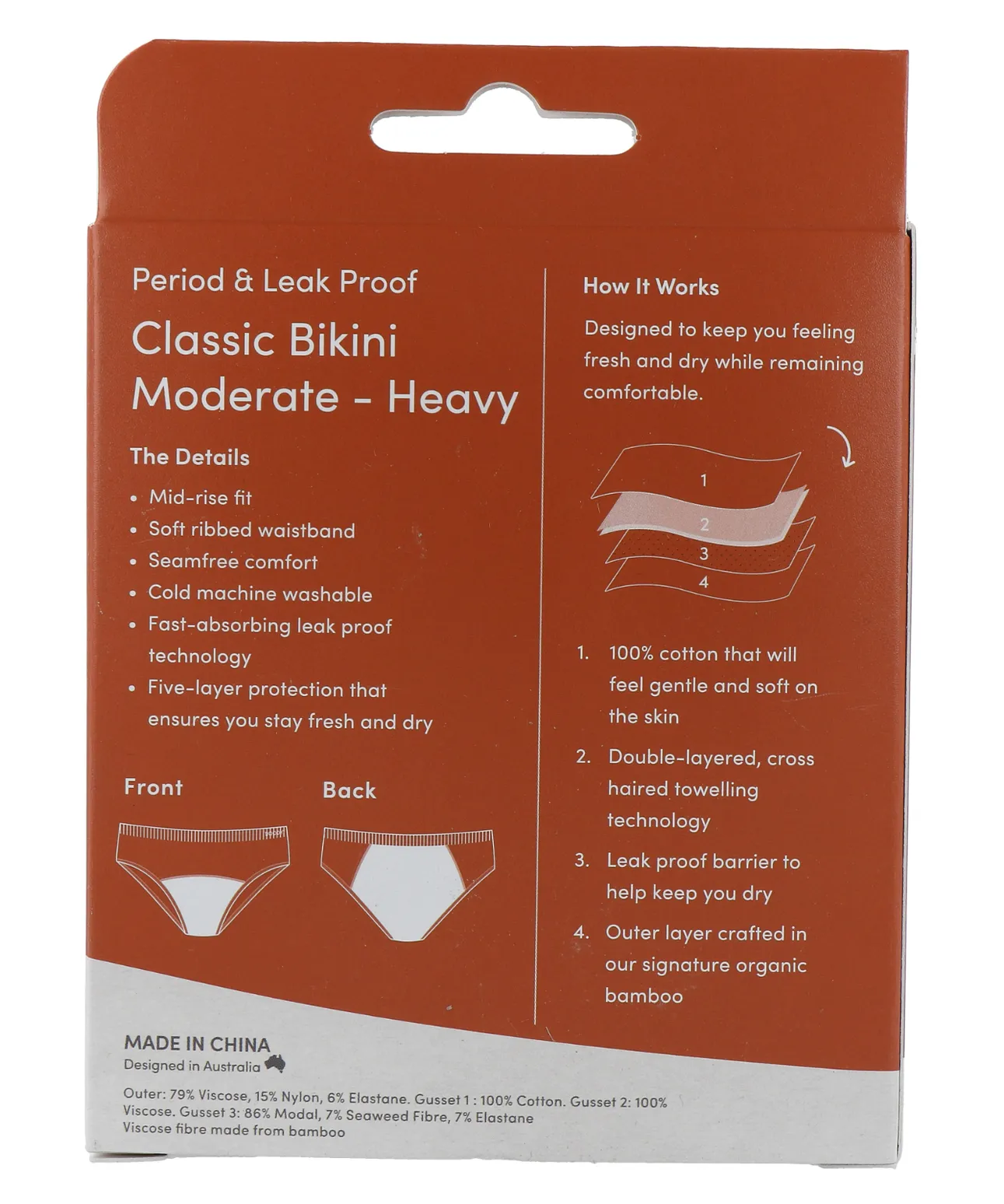 Boody Menstruatieondergoed Bikinislip Zwart Normaal/hevig Maat Xs (1 stuk) - image 6