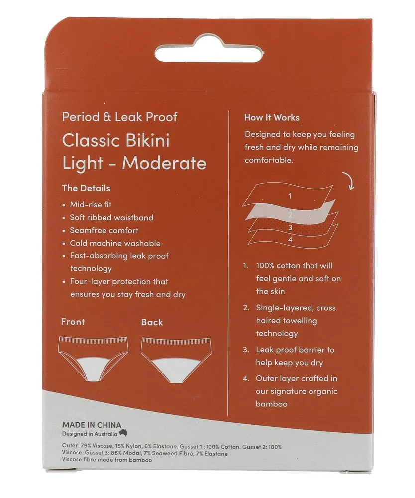Boody Menstruatieondergoed Bikinislip Zwart Licht / Normaal Maat L (1 stuk) - image 6