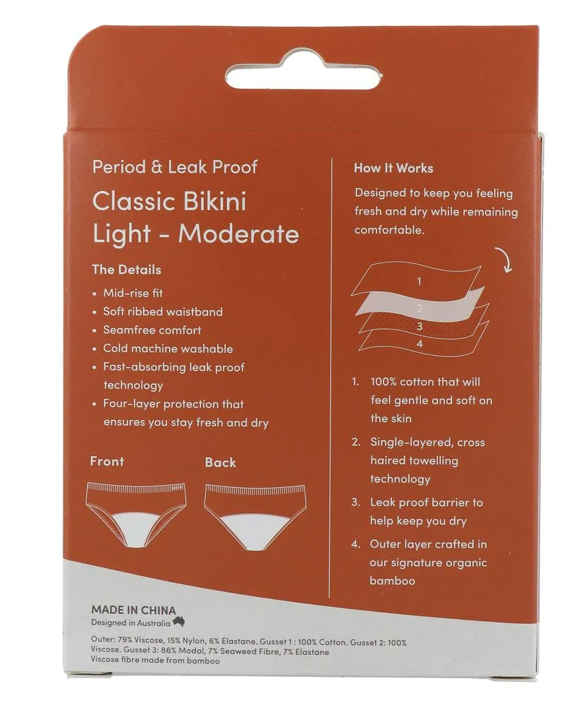 Boody Menstruatieondergoed Bikinislip Zwart Licht / Normaal Maat M (1 stuk) - image 6