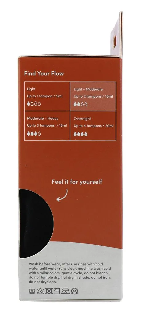 Boody Menstruatieondergoed Bikinislip Zwart Licht / Normaal Maat S (1 stuk) - image 8