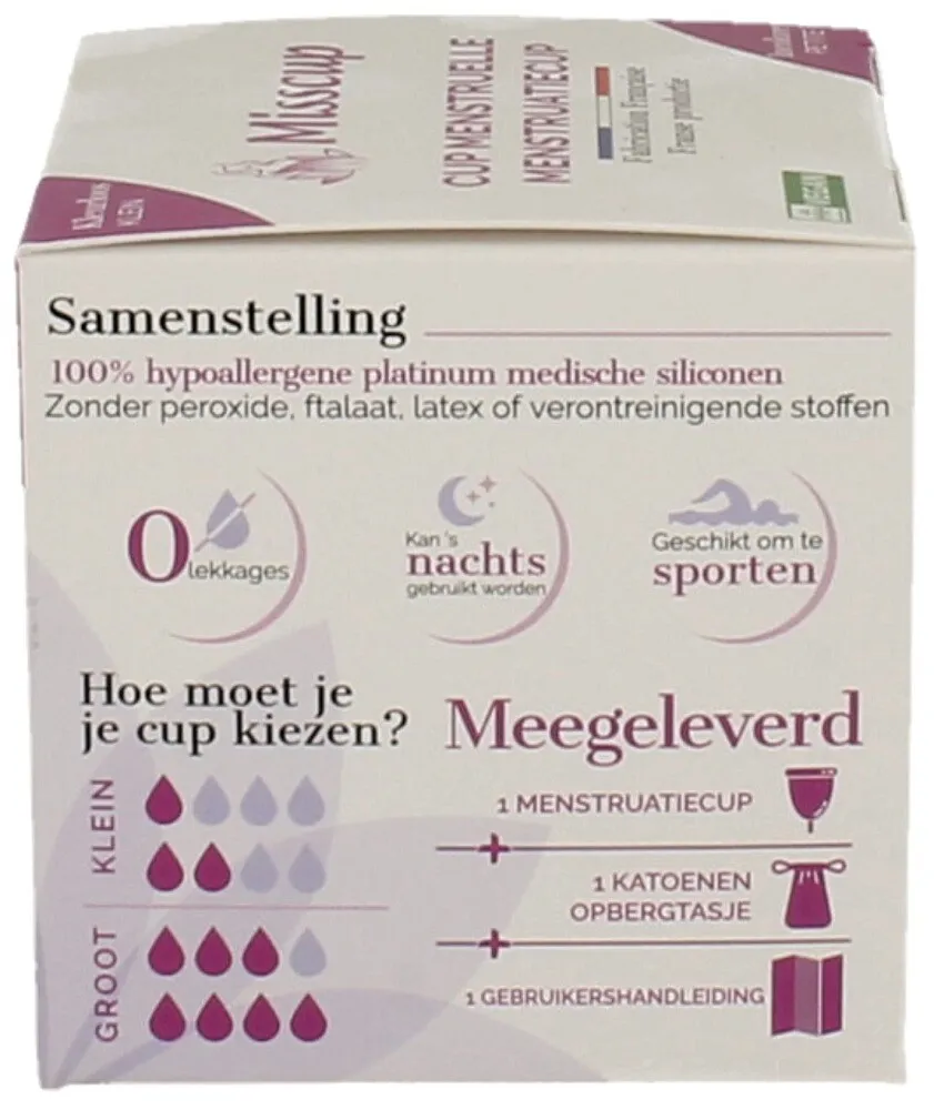 Eco Conseils Misscup Menstruatie Cup Klein Kleurloos (1 stuk)