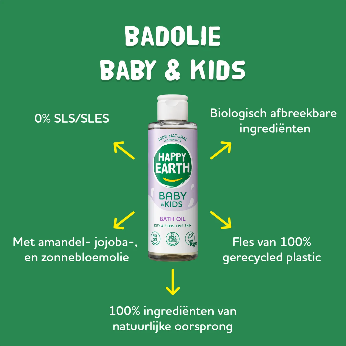 Happy Earth Baby & Kids Bath Oil (150 ml) - image 2