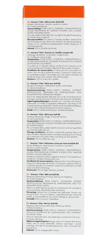 Unicare Vita+ Alles-in-een Lenzenvloeistof voor Zachte Contactlenzen (250 ml) - image 2