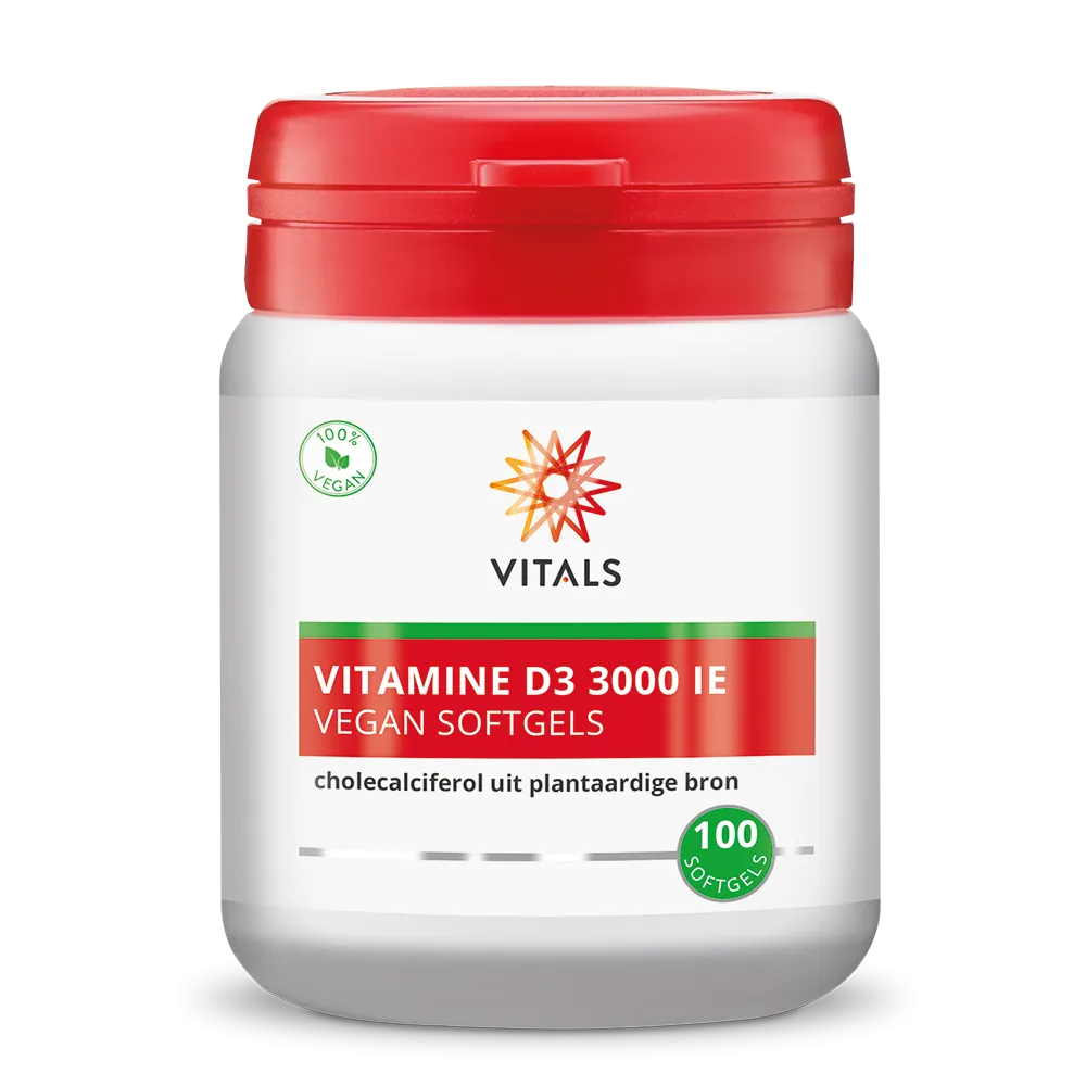 Vitals Vitamine D3 3000 ie Vegan (100 softgels)