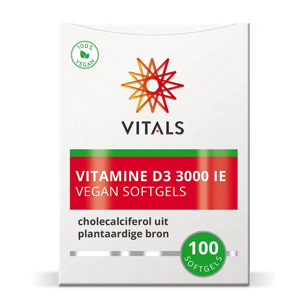 Vitals Vitamine D3 3000 ie Vegan (100 softgels) - image 2