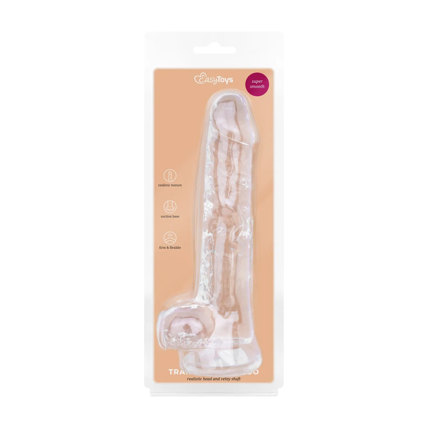Easytoys Dildo Collection - Jelly Dildo with Balls 19 cm Transparant (1 stuk) - image 8
