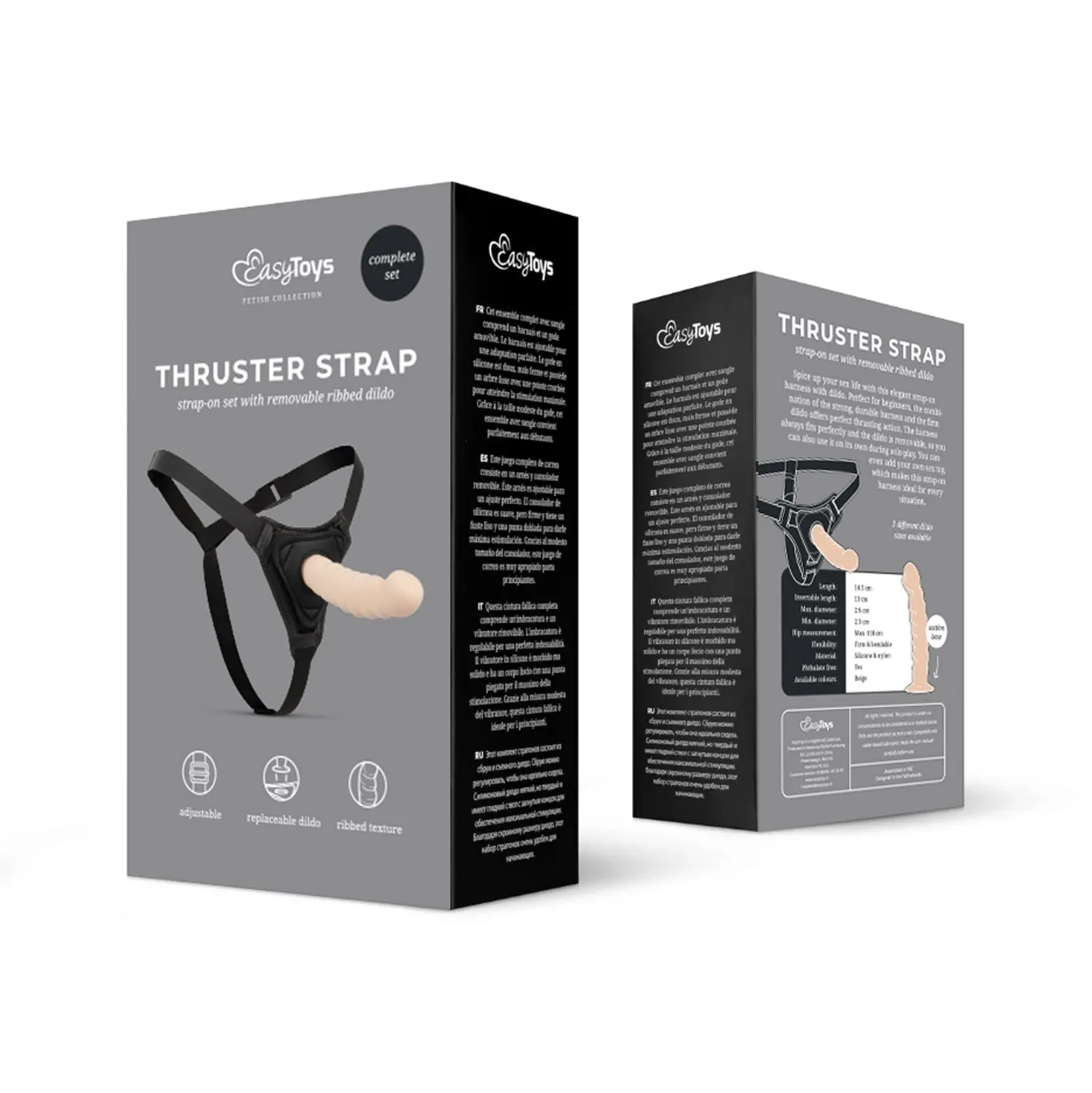 Easytoys Fetish Collection - Silicone Strap-On Curved Beige (1 stuk) - image 2