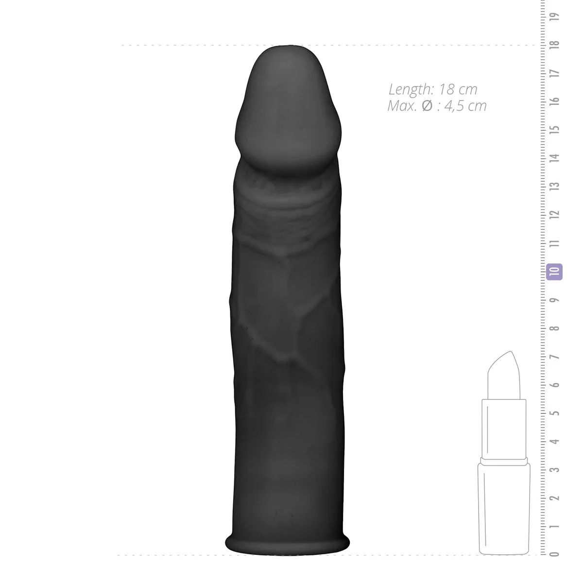 Easytoys Men Only - The Extender Sleeve Zwart (1 stuk) - image 3