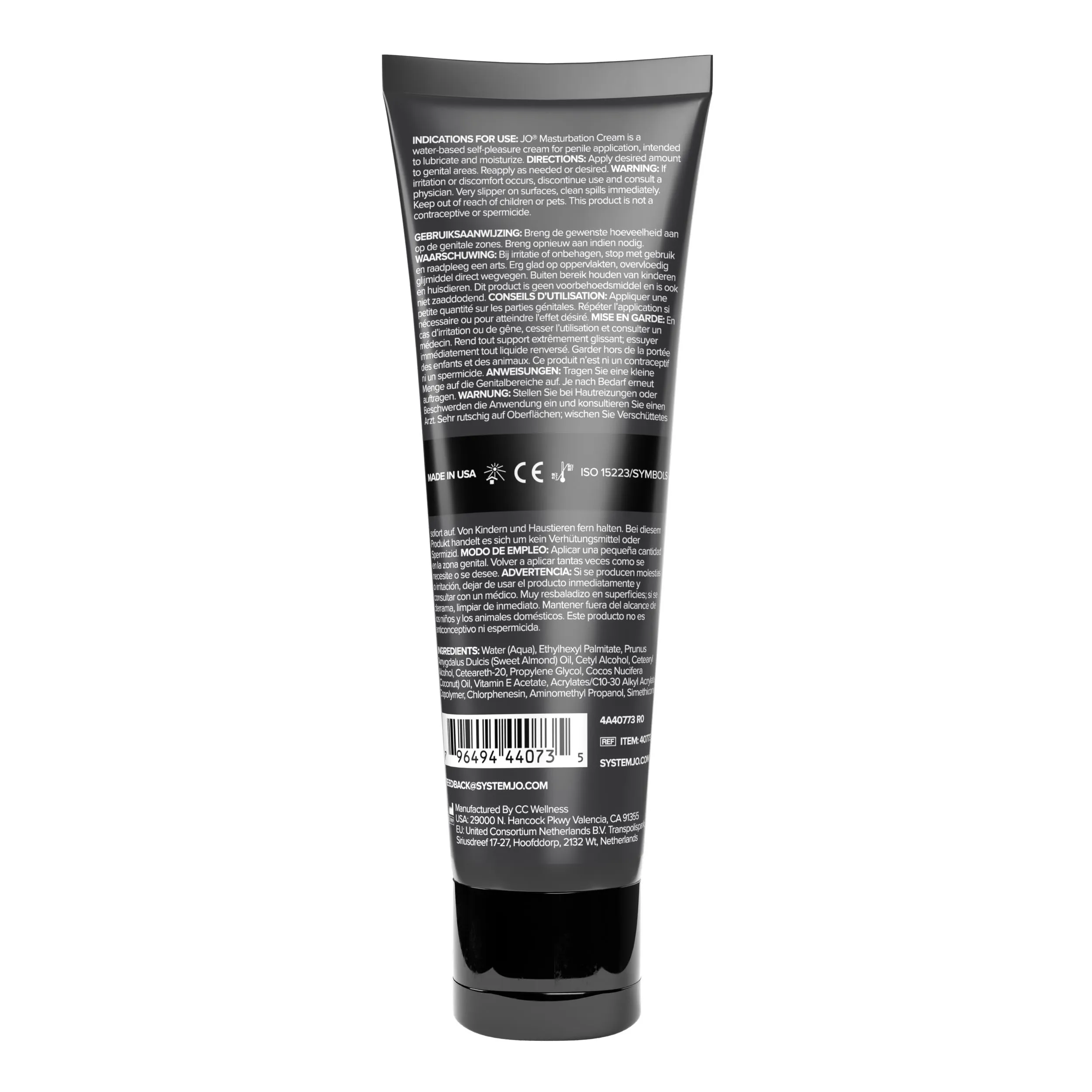System JO - Masturbation Cream Fragrance Free  (120 ml)
