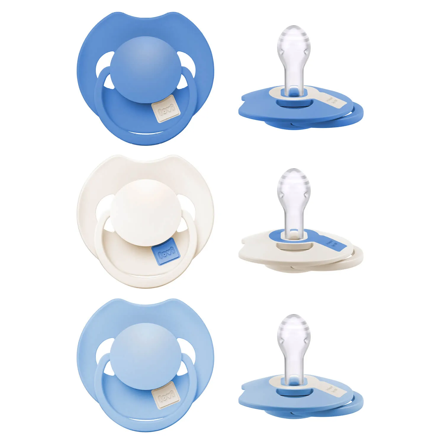 Difrax Lovi Fopspenen 6-18 Maanden Blauw (3 stuks)