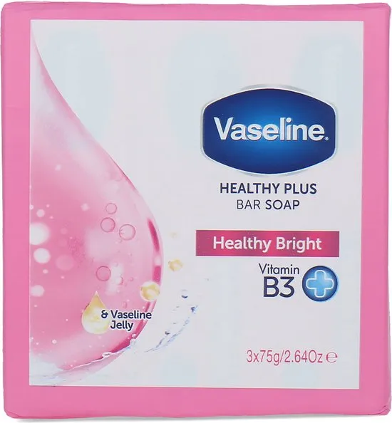 Vaseline Soap Bar Healthy Bright (3 x 75 gr)