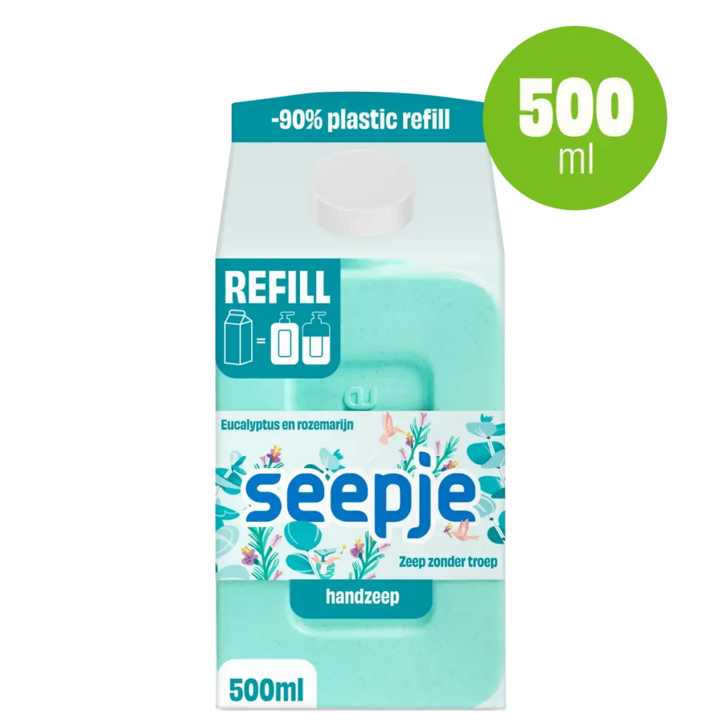 Seepje Handzeep Eucalyptus Refill Pak (500 ml)