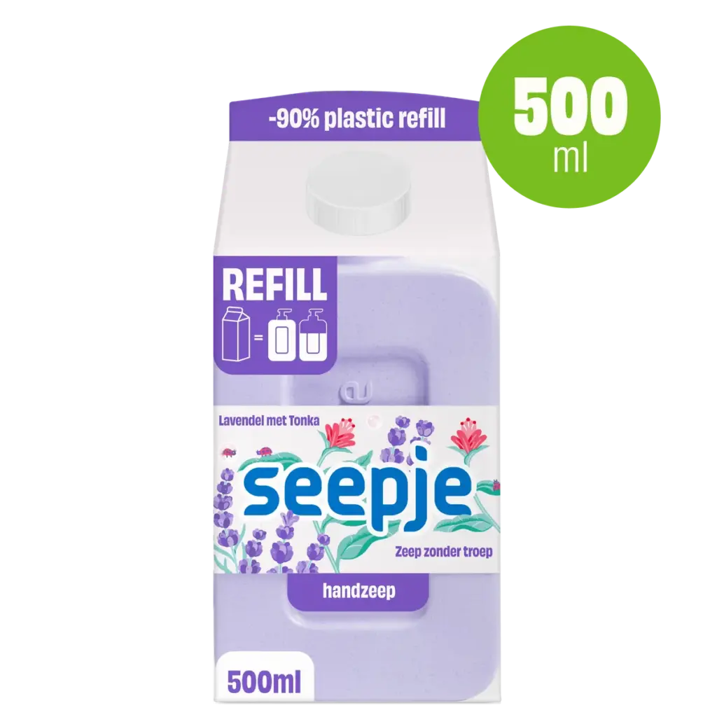 Seepje Handzeep Lavendel Refill Pak (500 ml)