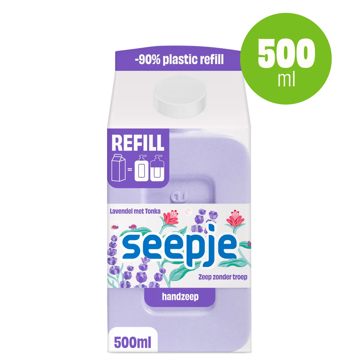 Seepje Handzeep Lavendel Refill Pak (500 ml)