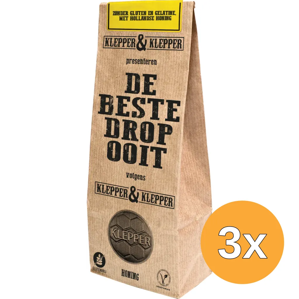 3x Klepper&Klepper De Beste Drop Ooit Honing (200 gr)