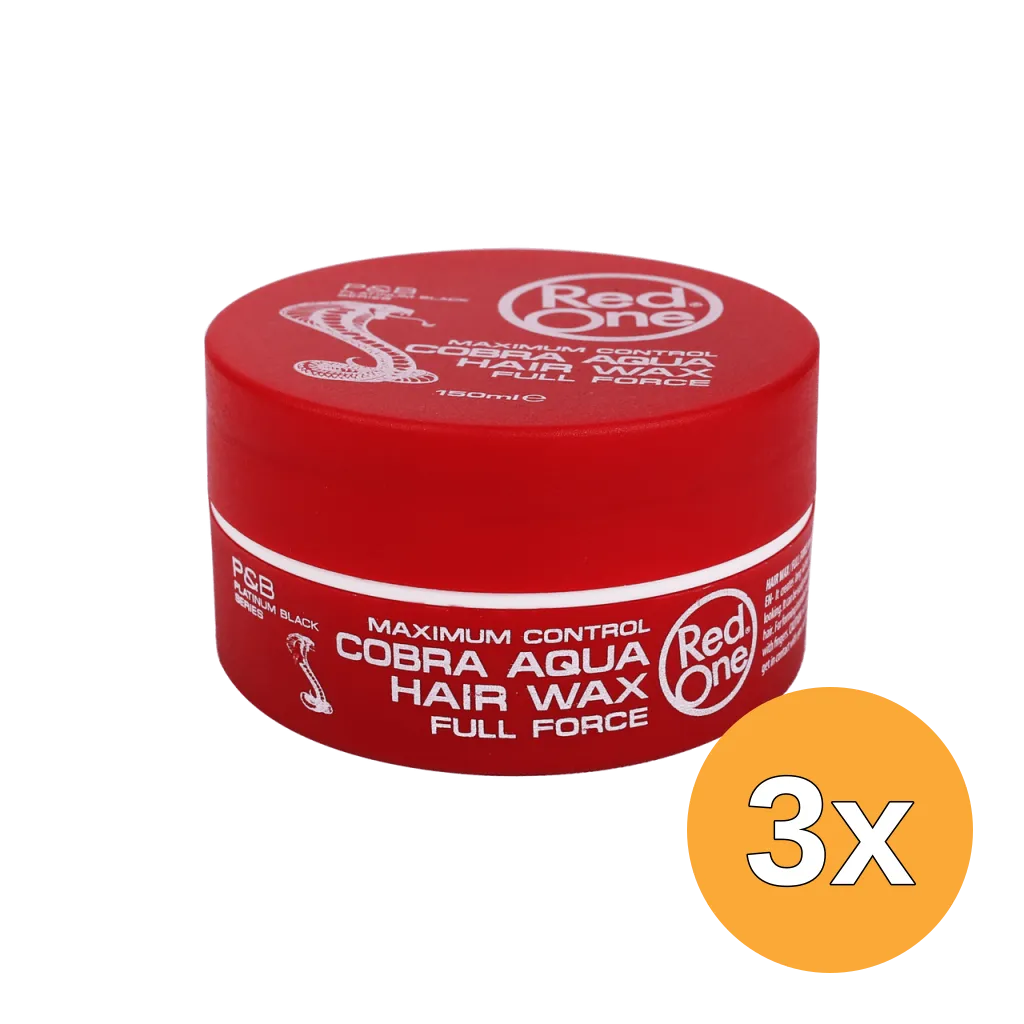 3x Red One Haarwax Aqua Cobra (150 ml)