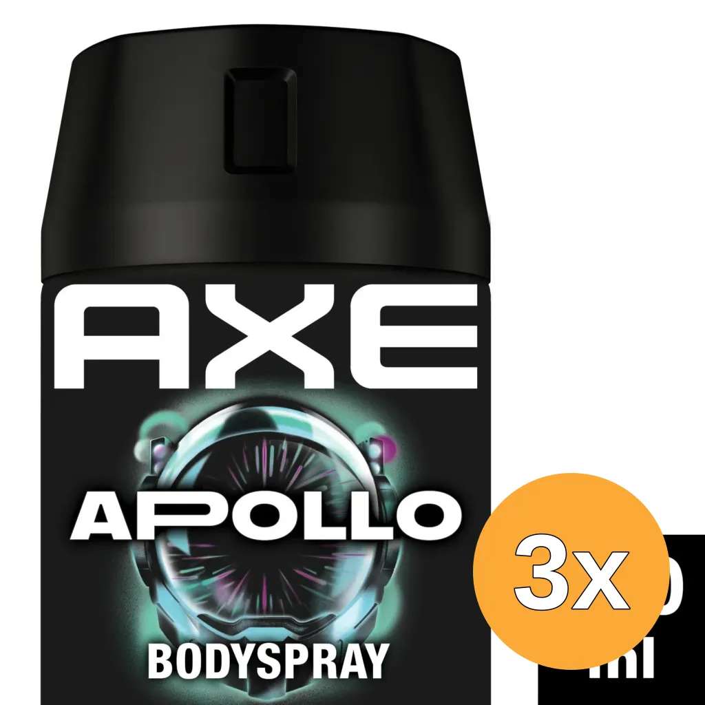 3x Axe Deodorant Spray Apollo (150 ml)