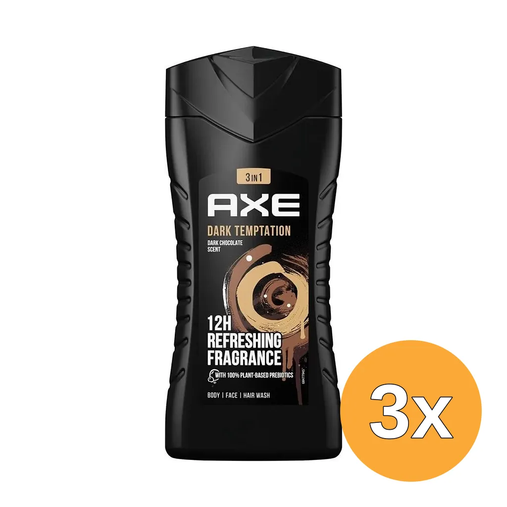 3x Axe Douche Gel Dark Temptation (250 ml)