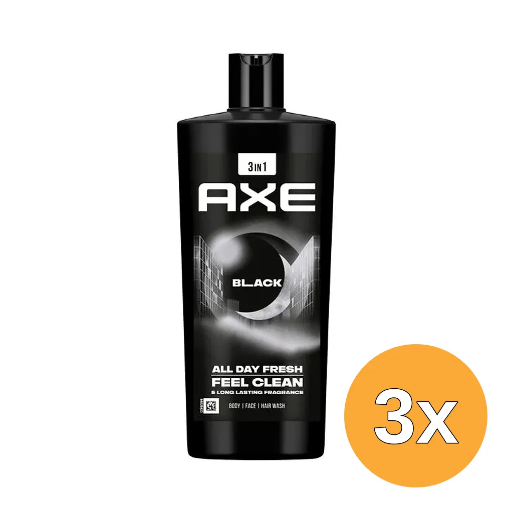 3x Axe Douche Gel Black (700 ml)