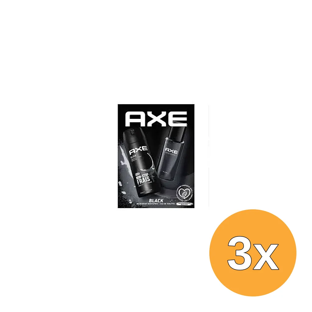 3x Axe Black Eau de Toilet + Douche (1 set)