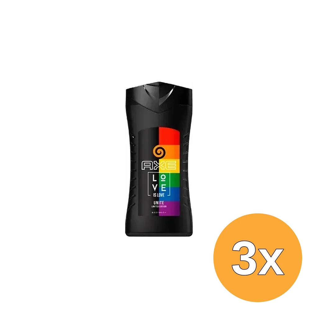 3x Axe Douche Gel Love Is Love Unite (250 ml)