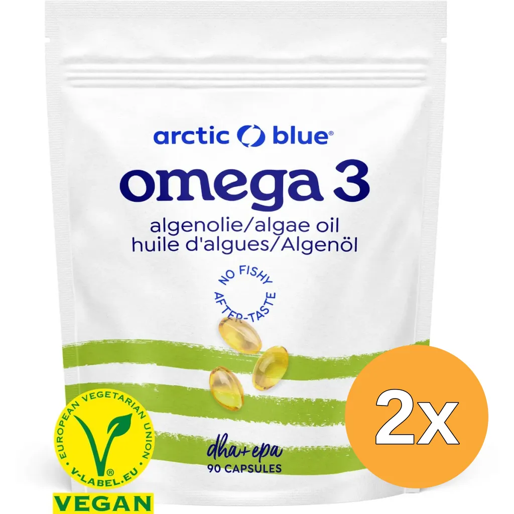 2x Arctic Blue Omega 3 Algenolie EPA & DHA (90 capsules)