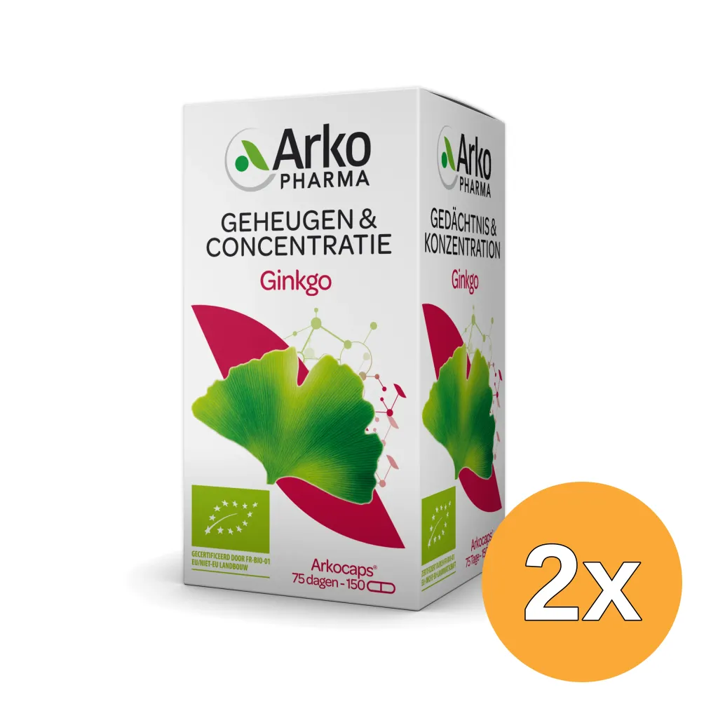 2x Arkocaps Ginkgo (150 capsules)
