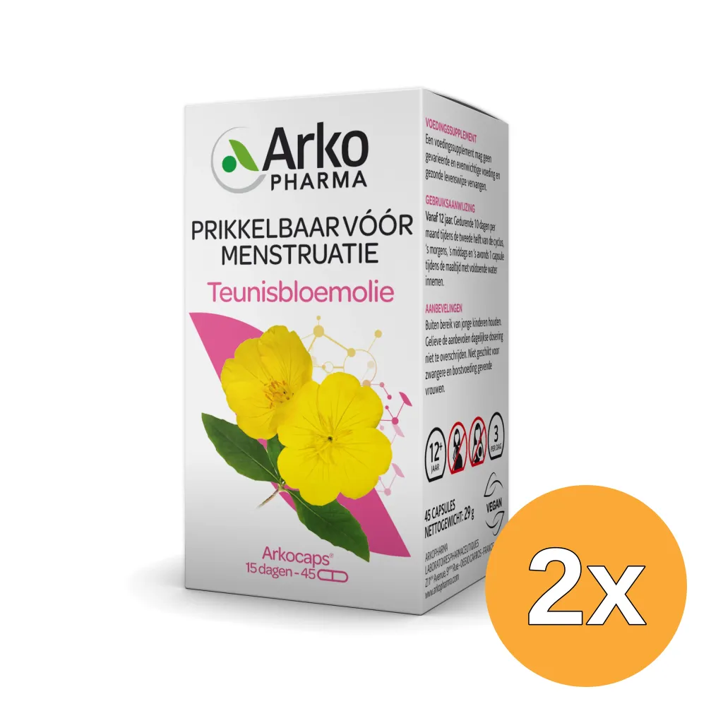 2x Arkocaps Teunisbloemolie Bio (45 capsules)