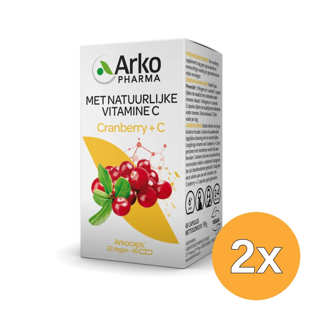 2x Arkocaps Cranberry & Vitamine C (45 capsules)