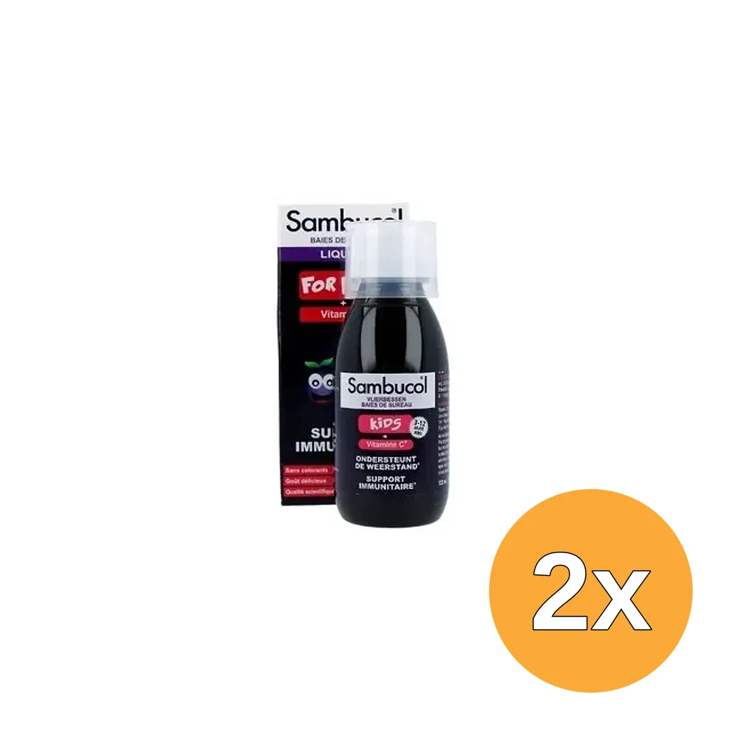 2x Sambucol Vlierbessensiroop for kids (120 ml)