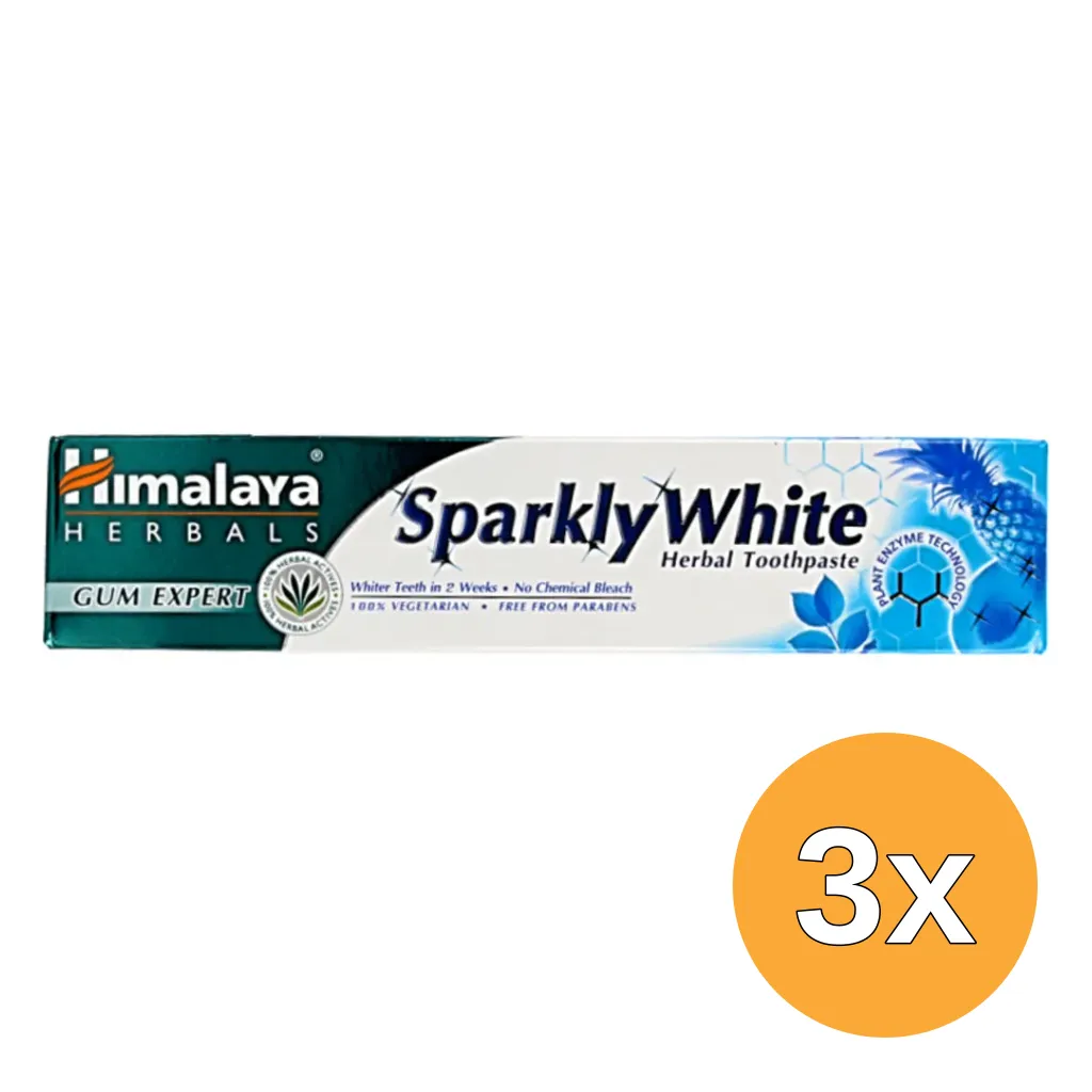 3x Himalaya Sparkly white kruiden tandpasta (75 ml)