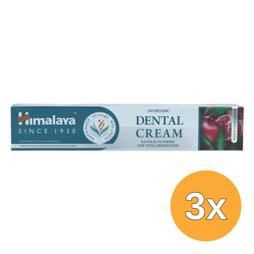 3x Himalaya Tandpasta dental cream neem & pomegranate (100 ml)