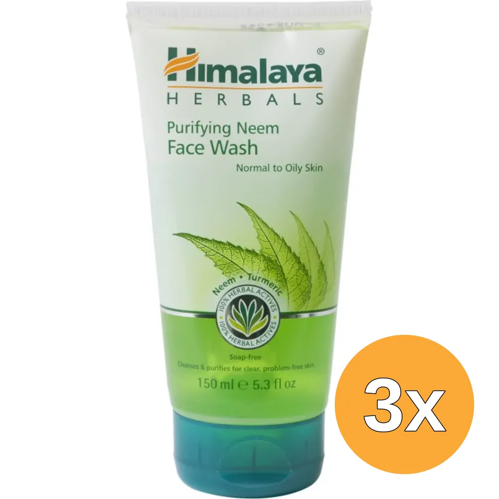 3x Himalaya Herbals purifying neem facewas (150 ml)