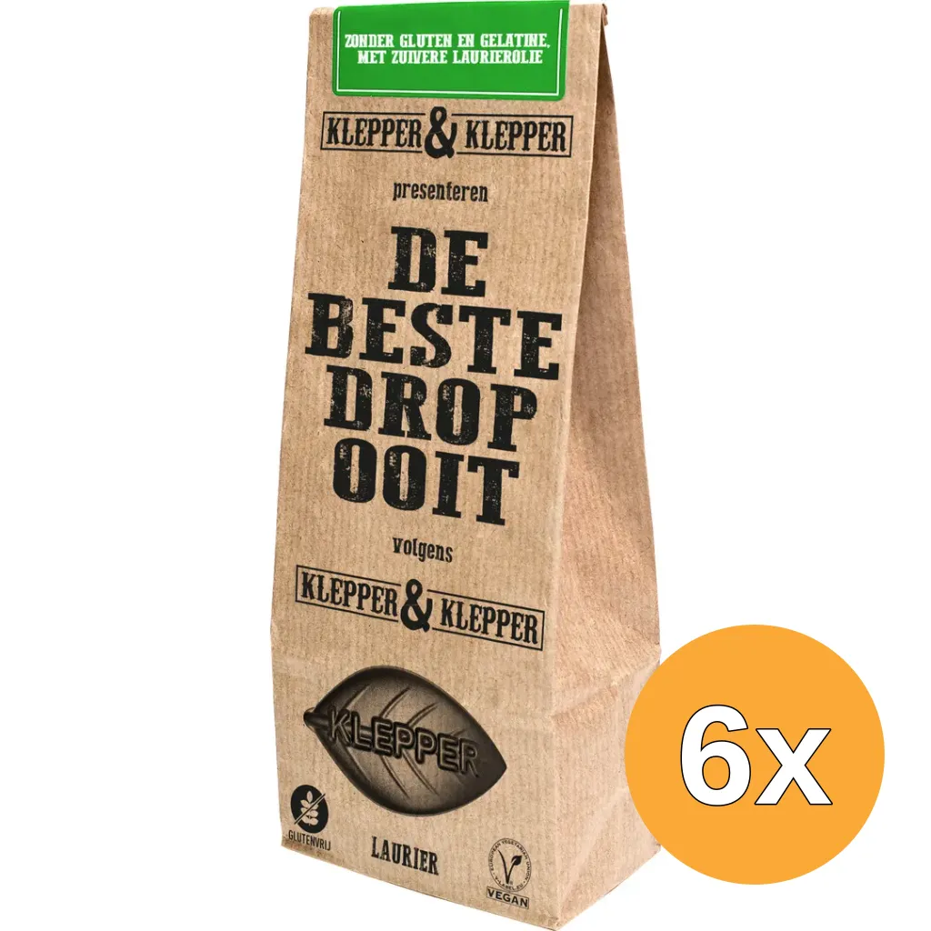 6x Klepper&Klepper De Beste Drop Ooit Laurier (200 gr)
