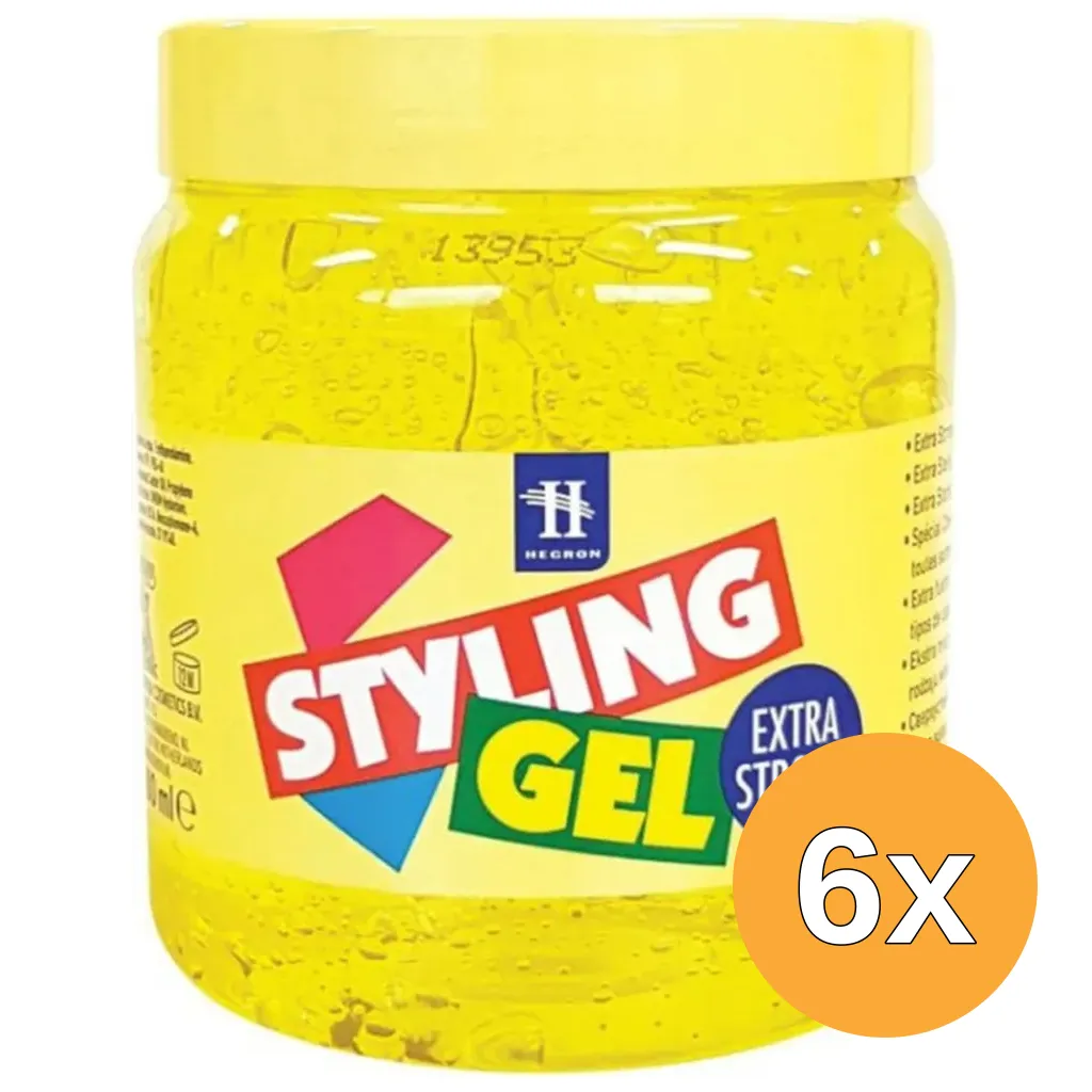 6x Hegron Styling Gel Extra Strong (500 ml)