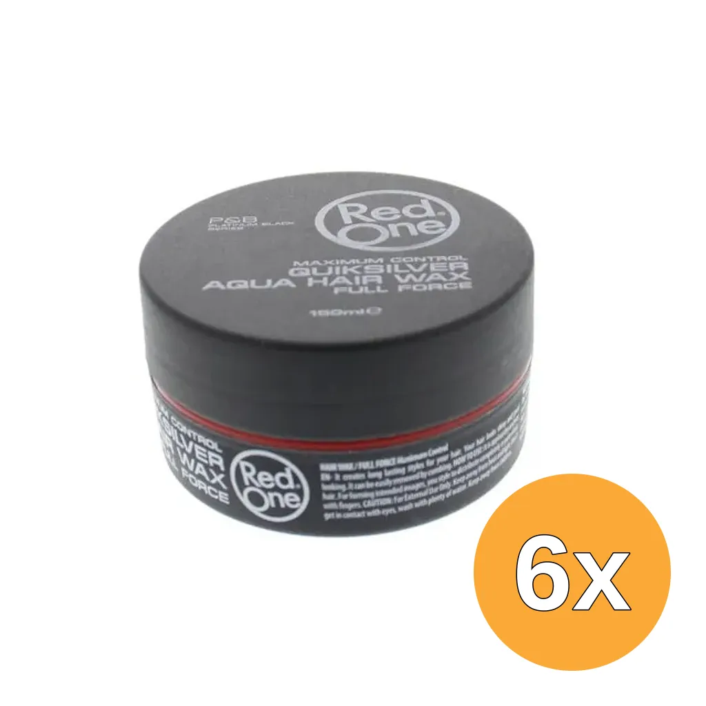 6x Red One Haarwax Aquagrey (150 ml)