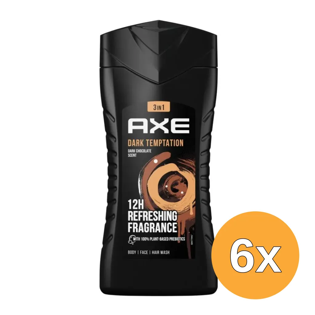 6x Axe Showergel dark temptation (250 ml)