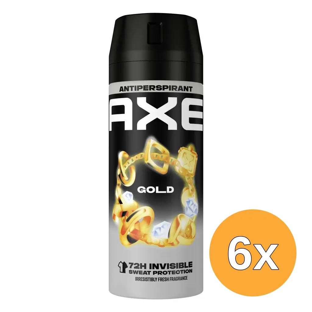 6x Axe Deo Anti-Perspirant Gold (150 ml)