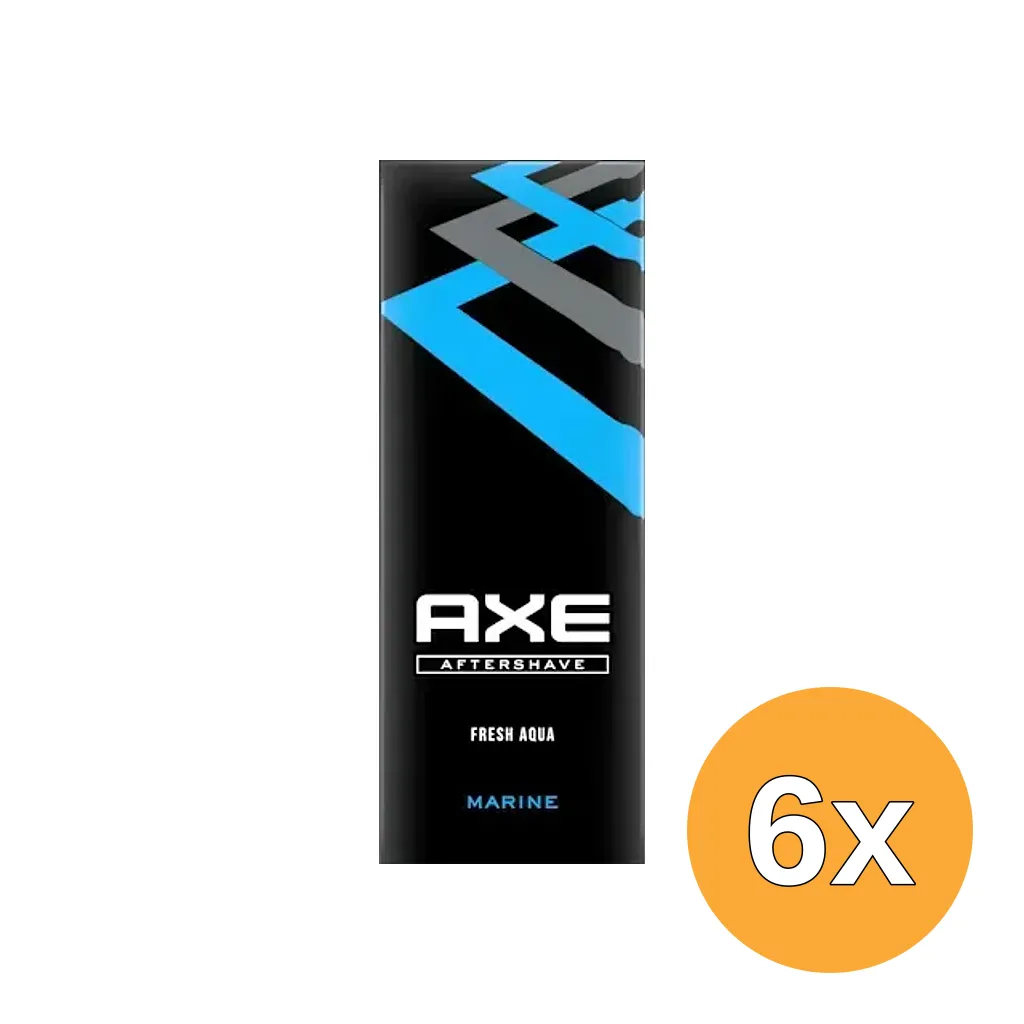6x Axe Aftershave Fresh Aqua Marine (100 ml)