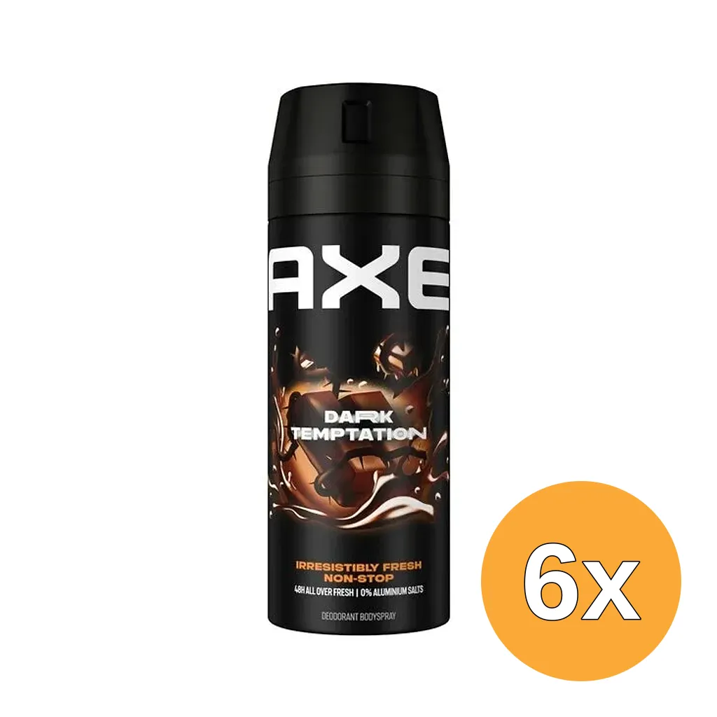 6x Axe Deodorant bodyspray dark temptation (150 ml)