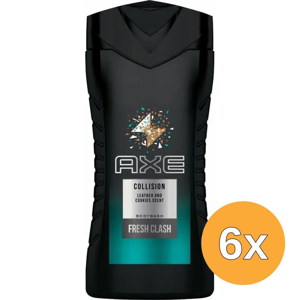 6x Axe Showergel Collision Leather (250 ml)