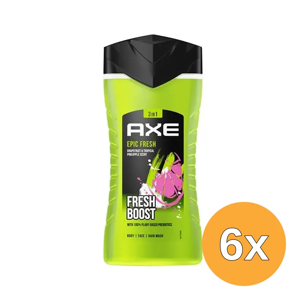 6x Axe Douche Gel Epic Fresh (250 ml)