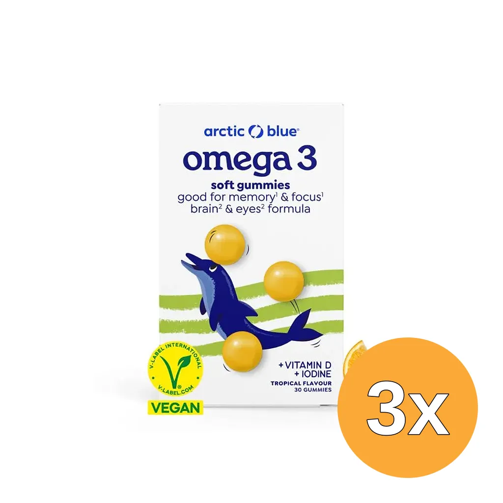 3x Arctic Blue Omega 3 Gummie Vegan (30 Gummies)