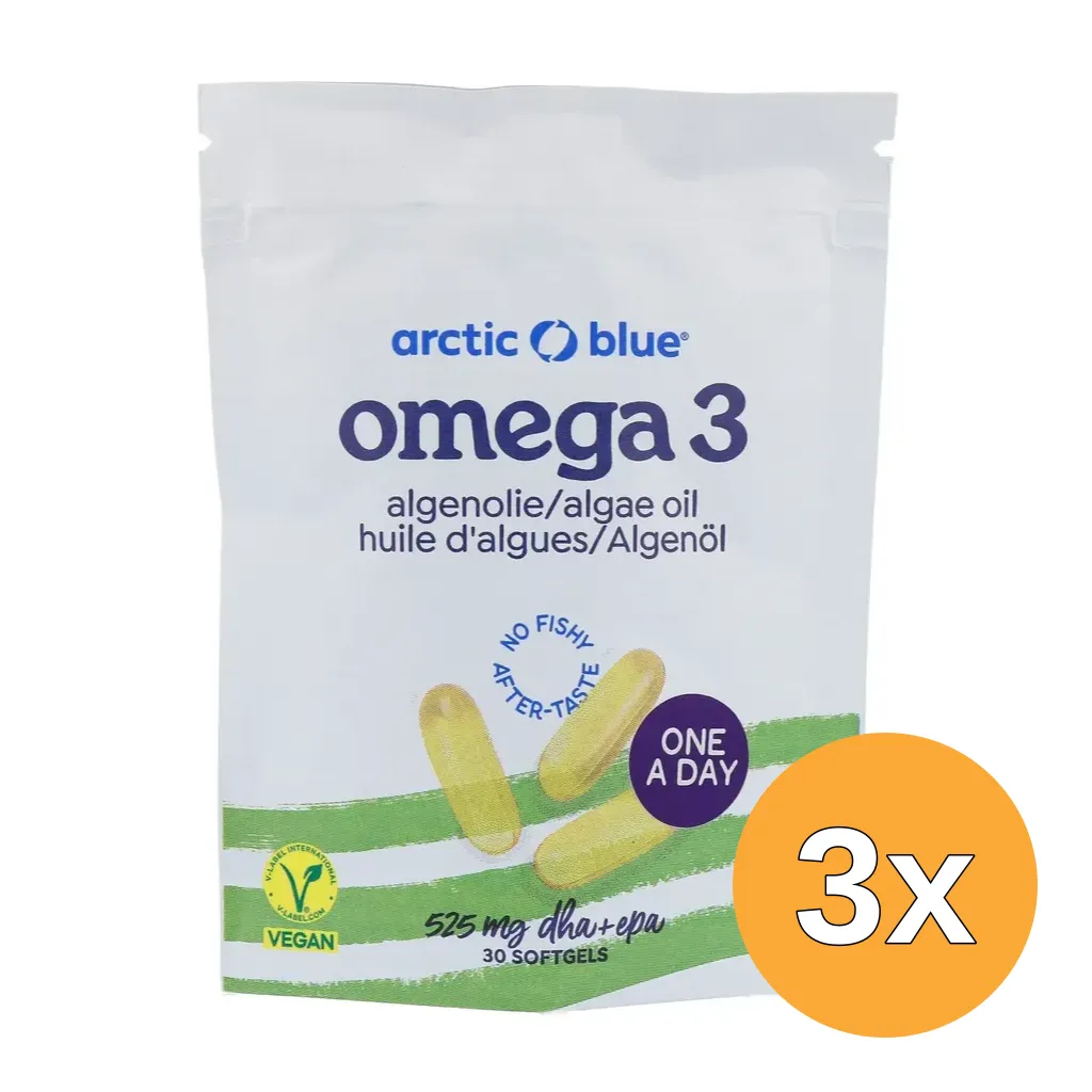 3x Arctic Blue Omega-3 Algenolie Softgel (30 softgels)